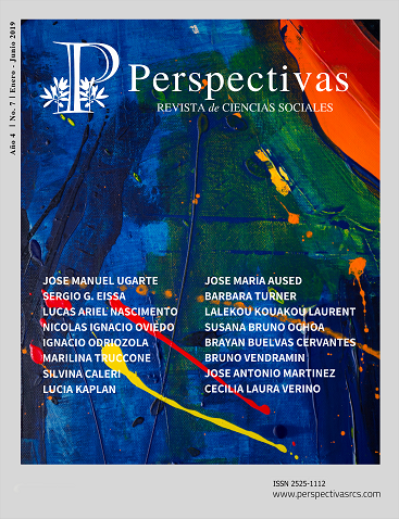 					View Vol. 4 No. 7 (2019): Perspectivas Revista de Ciencias Sociales No. 7 Enero-Junio 2019
				